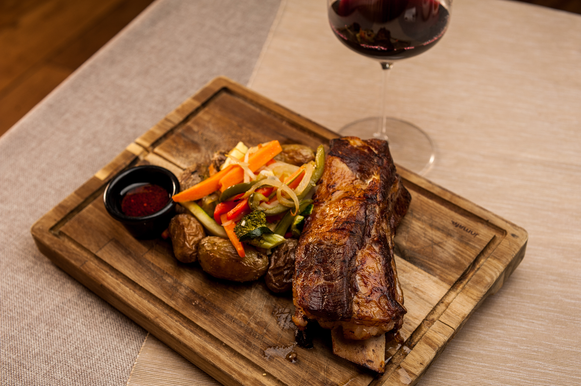Slow-cooked beef rib